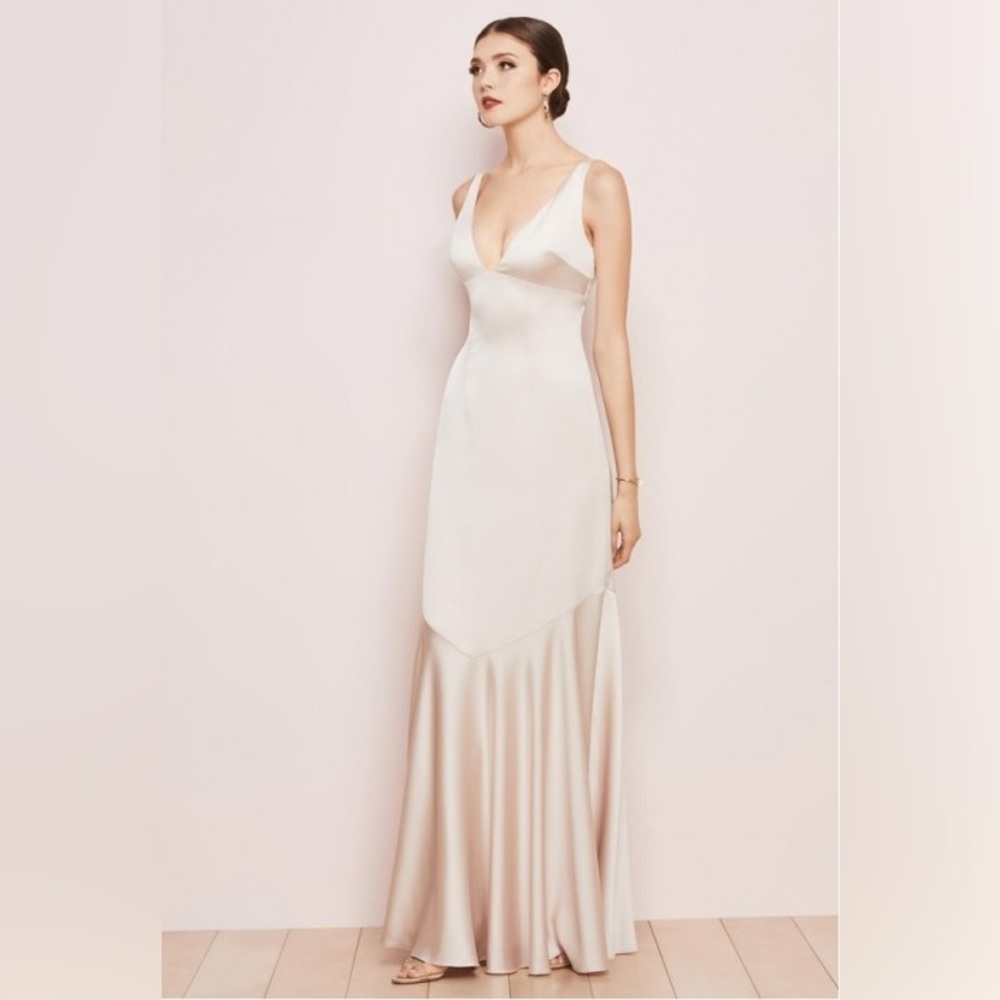 Watters Champagne Silk Bridesmaid Dress - Style Mason